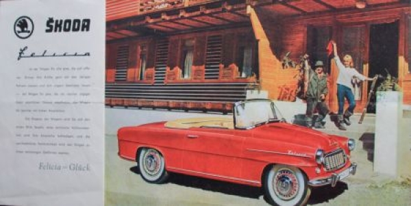 Skoda Felicia 450 Convertible Modelprogram 1957 Carbrochure (7107)